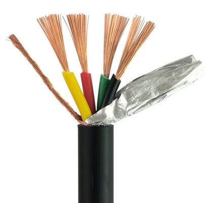 el cable aislado RVVP del PVC 0.5-25Mm2 estañó el escudo trenzado del alambre de cobre